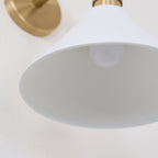 Brass Wall Sconce with Aluminium or Ceramic Shade - view 8