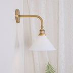 Brass Wall Sconce with Aluminium or Ceramic Shade - view 3