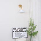 Brass Wall Sconce with Aluminium or Ceramic Shade - view 6