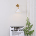 Brass Wall Sconce with Aluminium or Ceramic Shade - view 5