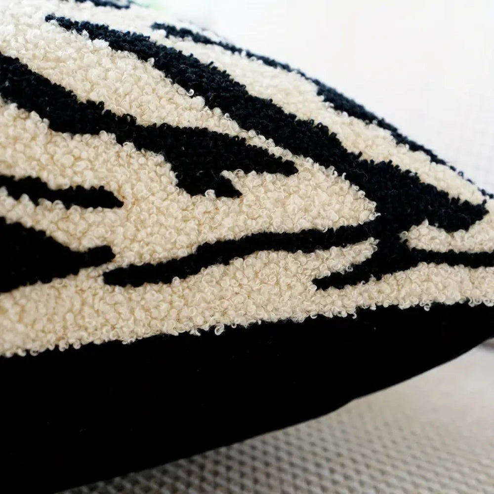 Black and White Tiger Stripe Cushion Cover – image 4