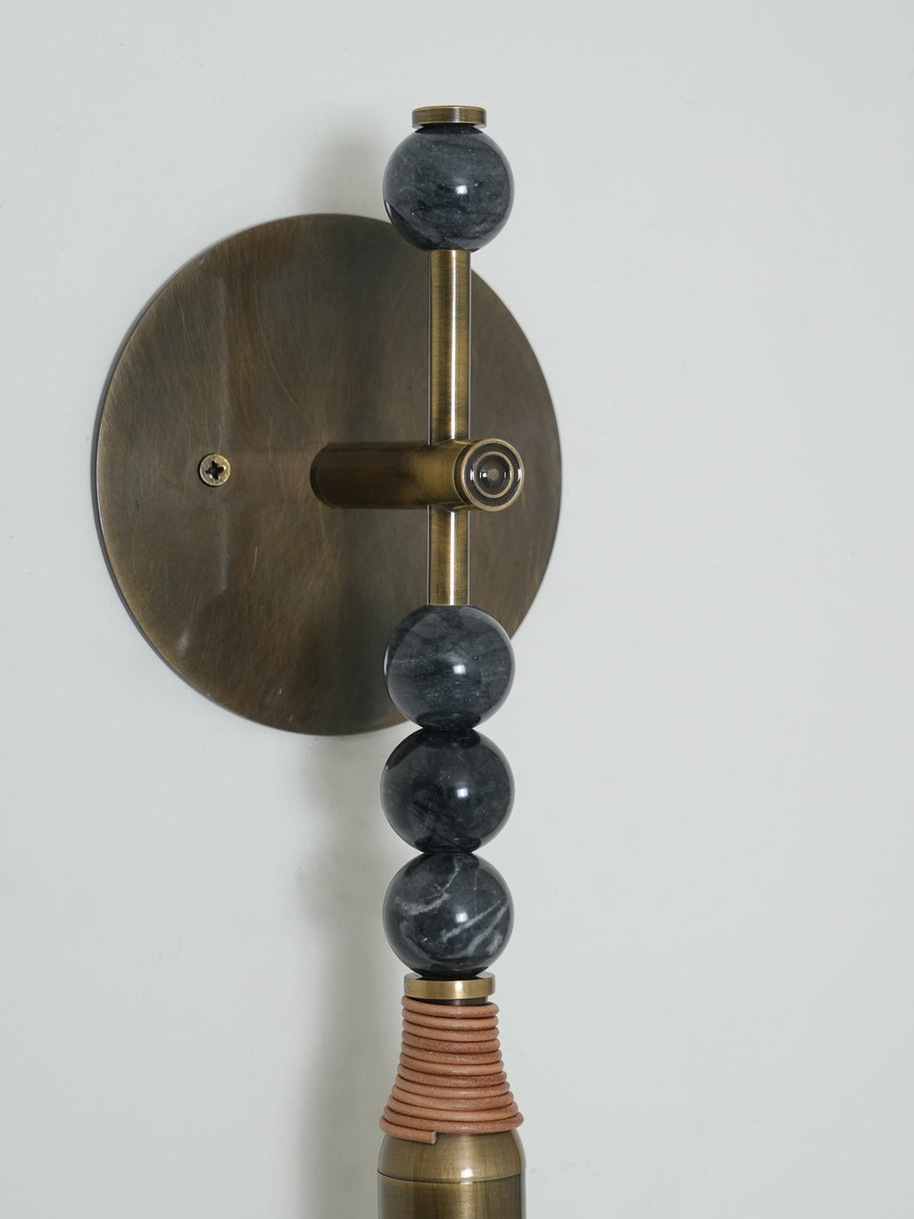 Marble and Brass Wall Sconce - view 25