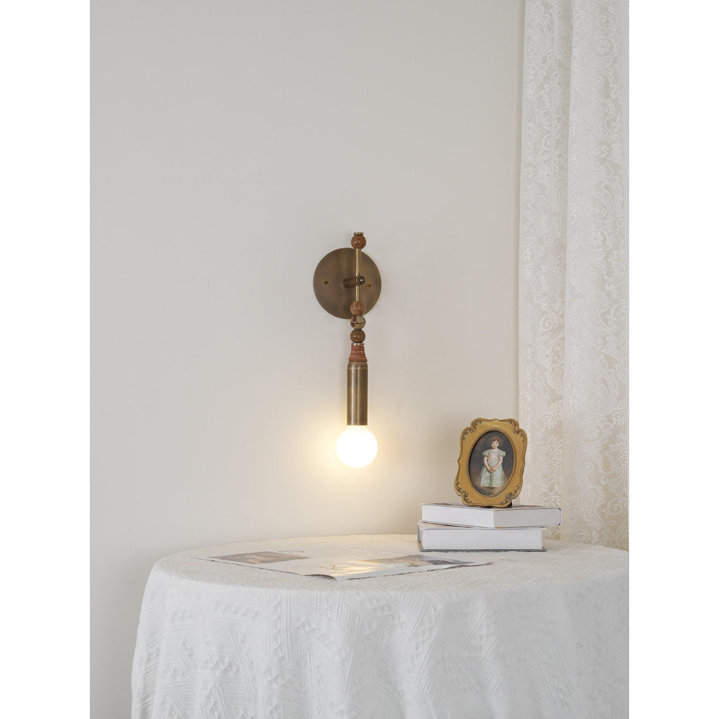 Marble and Brass Wall Sconce - view 6