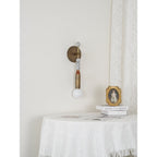 Marble and Brass Wall Sconce - view 7