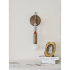 Marble and Brass Wall Sconce - view 8