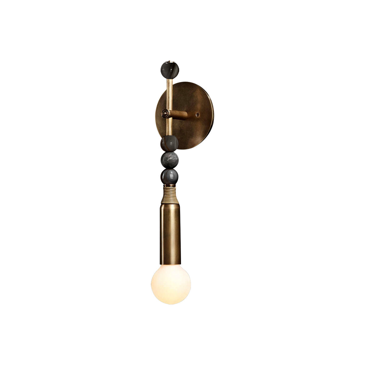 Marble and Brass Wall Sconce - view 31