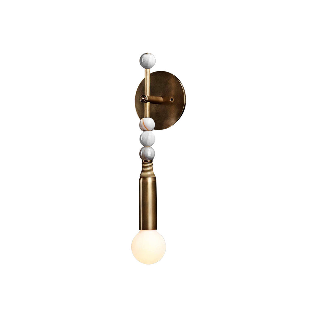 Marble and Brass Wall Sconce - view 30