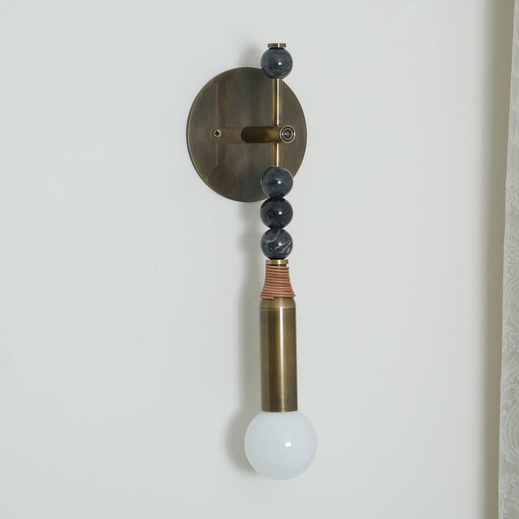 Marble and Brass Wall Sconce - view 20
