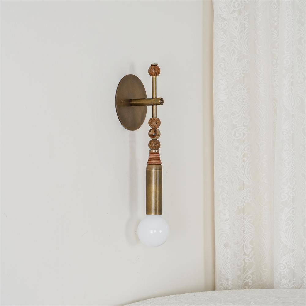 Marble and Brass Wall Sconce - view 33