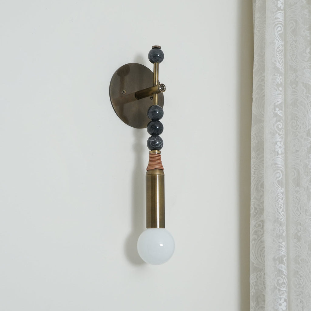 Marble and Brass Wall Sconce - view 34
