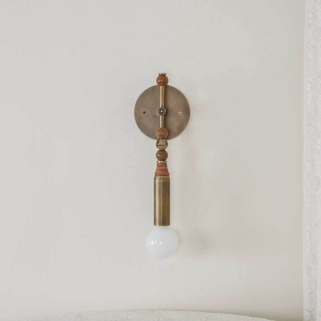 Marble and Brass Wall Sconce - view 11