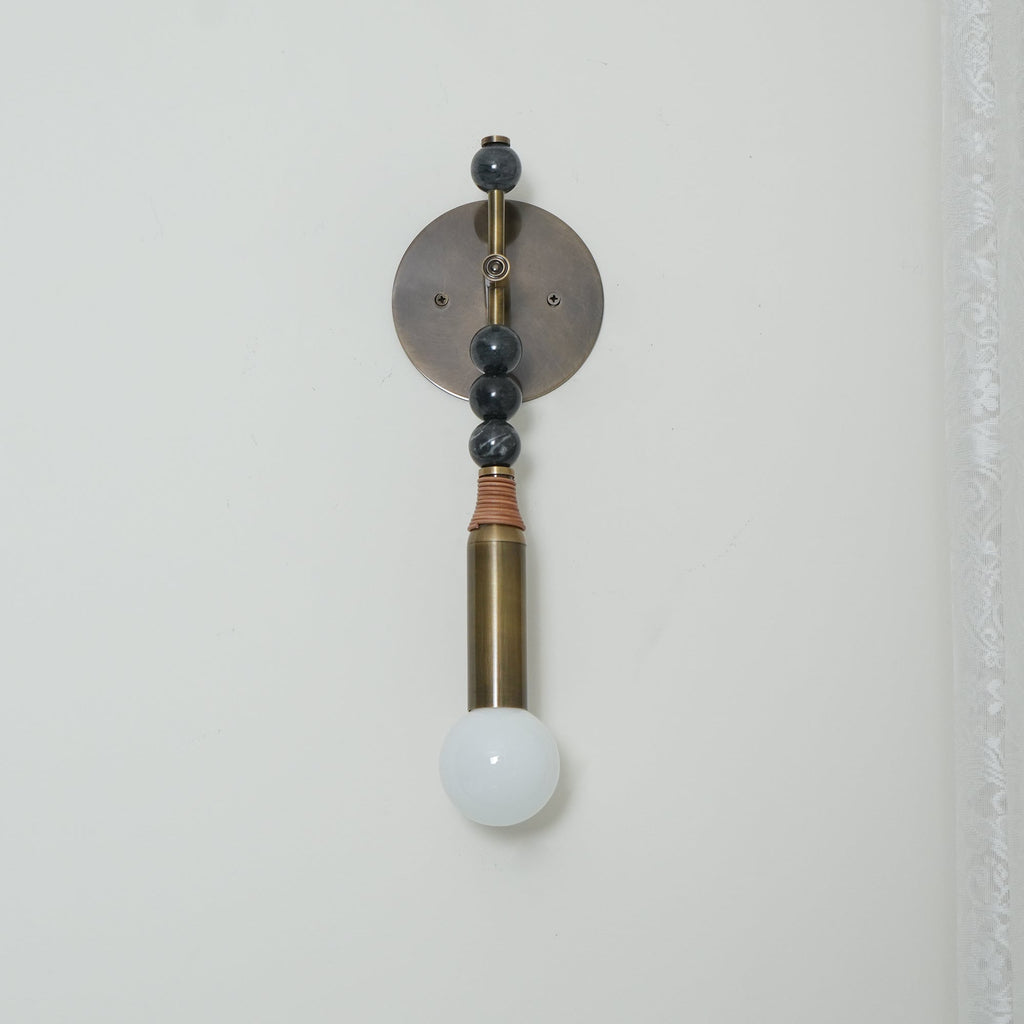 Marble and Brass Wall Sconce - view 21