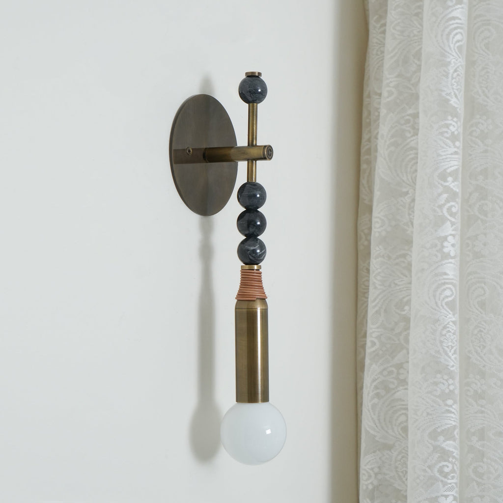 Marble and Brass Wall Sconce - view 19