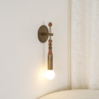 Marble and Brass Wall Sconce - view 3