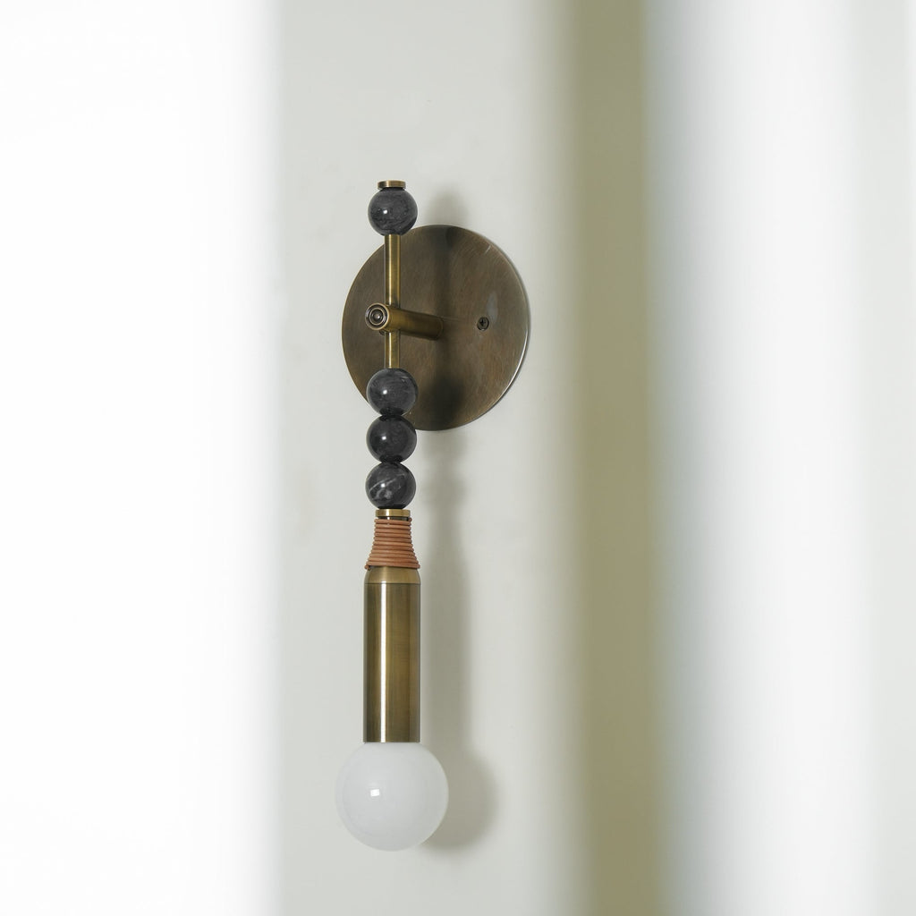 Marble and Brass Wall Sconce - view 16