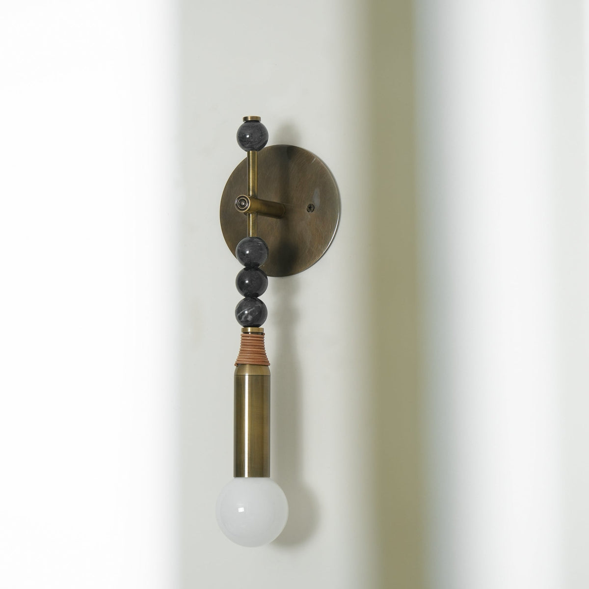 Marble and Brass Wall Sconce - view 16