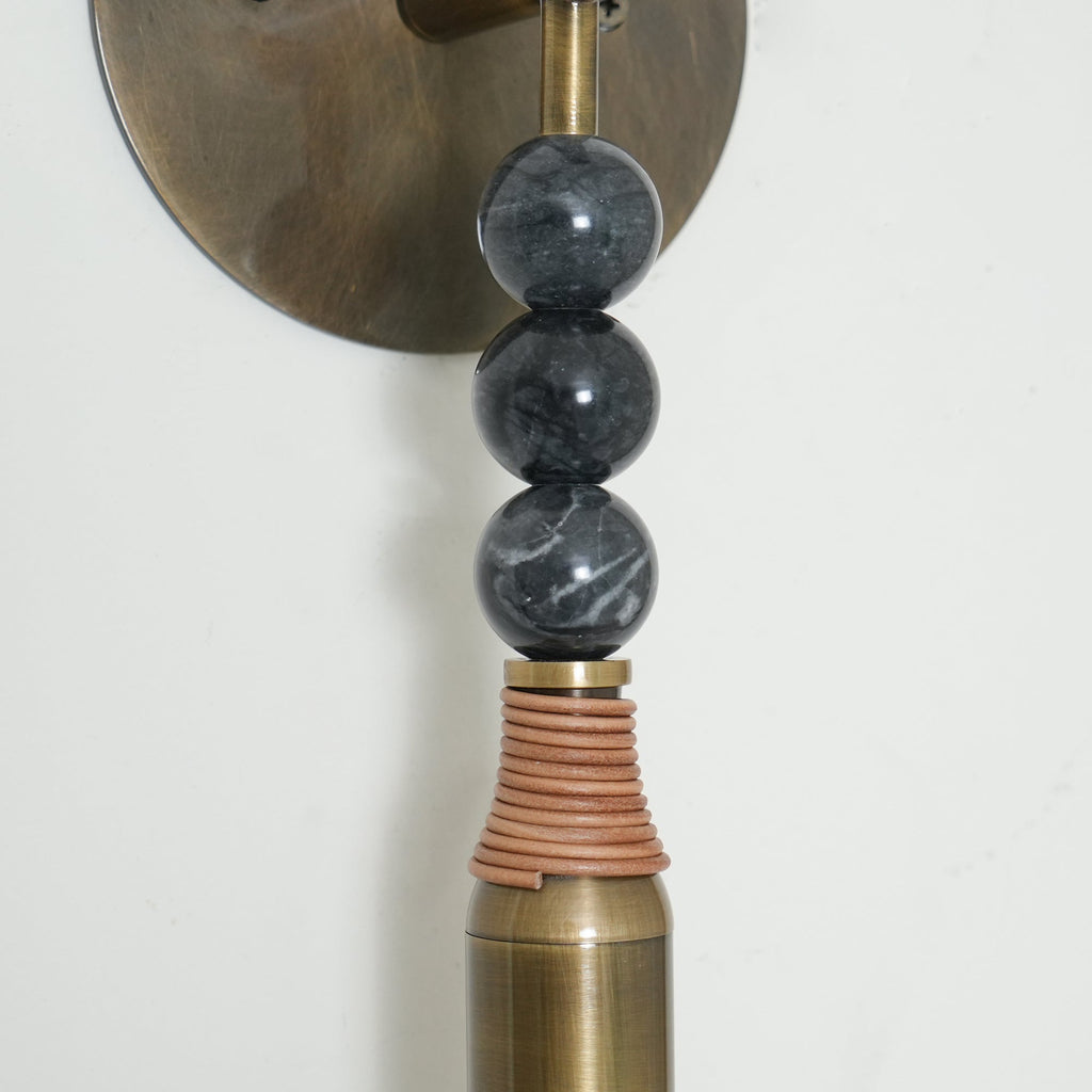 Marble and Brass Wall Sconce - view 27