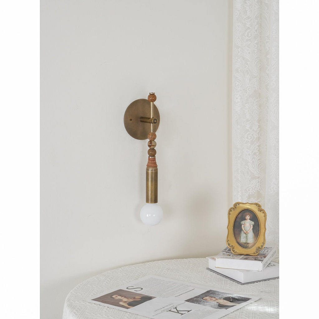 Marble and Brass Wall Sconce - view 15
