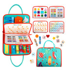 Toy Sensory Montessori Activity Board Travel Case