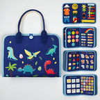 Toy Sensory Montessori Activity Board Travel Case