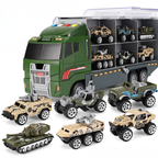 Toy Construction Vehicle Set Alloy Mini Truck Play Carrier Kit