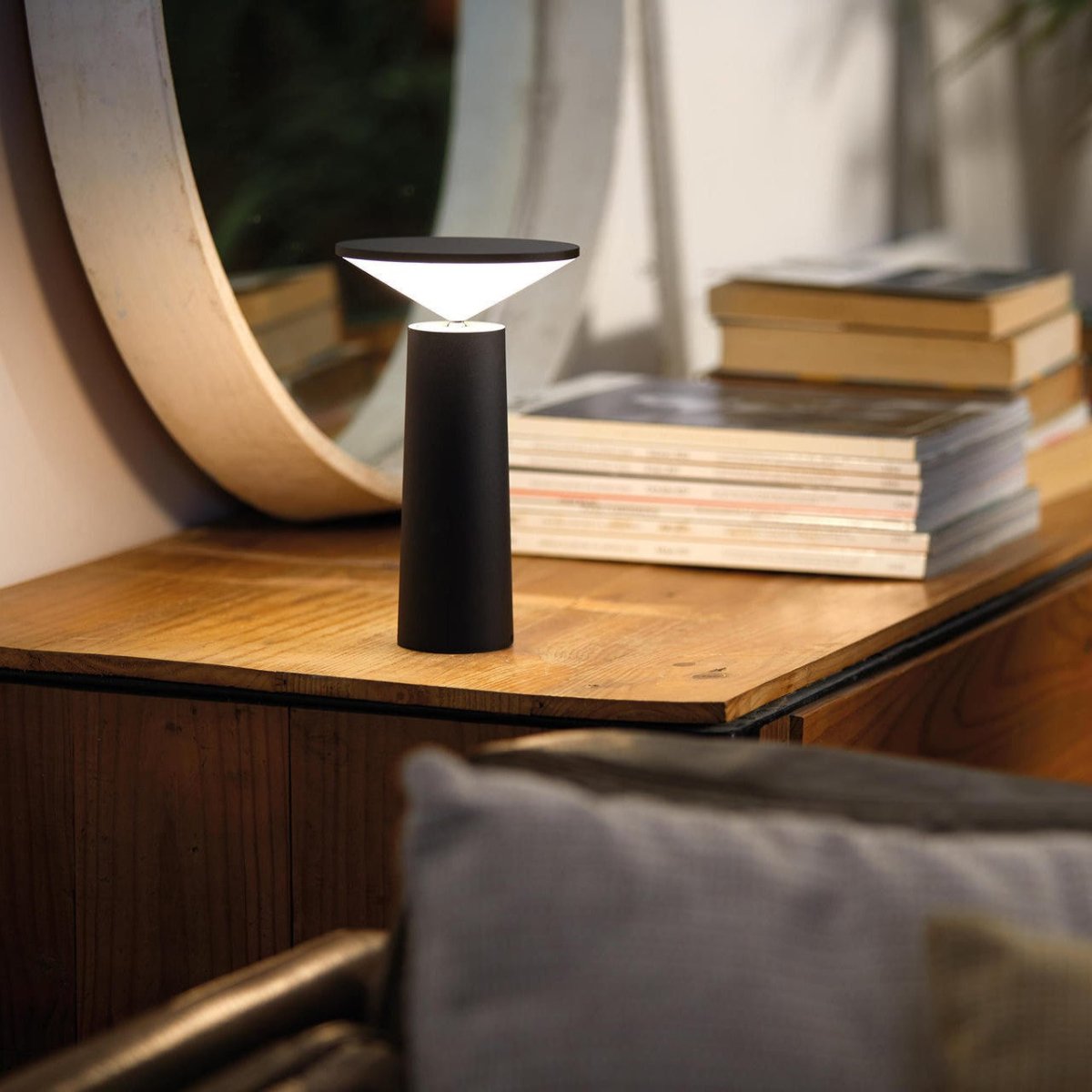 Rotating Rechargeable Table Lamp, Dimmable USB-C LED Light - product view 3
