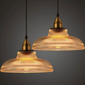 Ribbed Glass Pendant Light, Modern Farmhouse Style - view 1