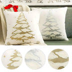 Embroidered Christmas Tree Velvet Cushion Cover – image 8