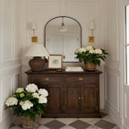 Natural Brass Wall Sconce with Fabric Shade - view 3