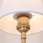 Natural Brass Wall Sconce with Fabric Shade - view 6