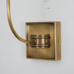 Natural Brass Wall Sconce with Fabric Shade - view 7