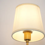 Natural Brass Wall Sconce with Fabric Shade - view 11