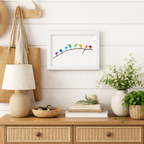 Coastal Bird Shadow Box Wall Art, Sea Glass and Driftwood — product view 1