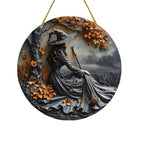 Wooden Witch Door Sign, Hanging Folklore Decoration — product view 7