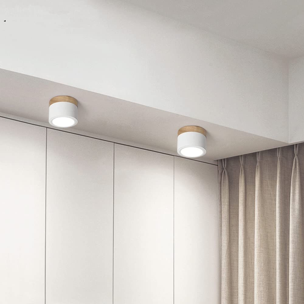 Wood-Effect LED Button Ceiling Light - view 20