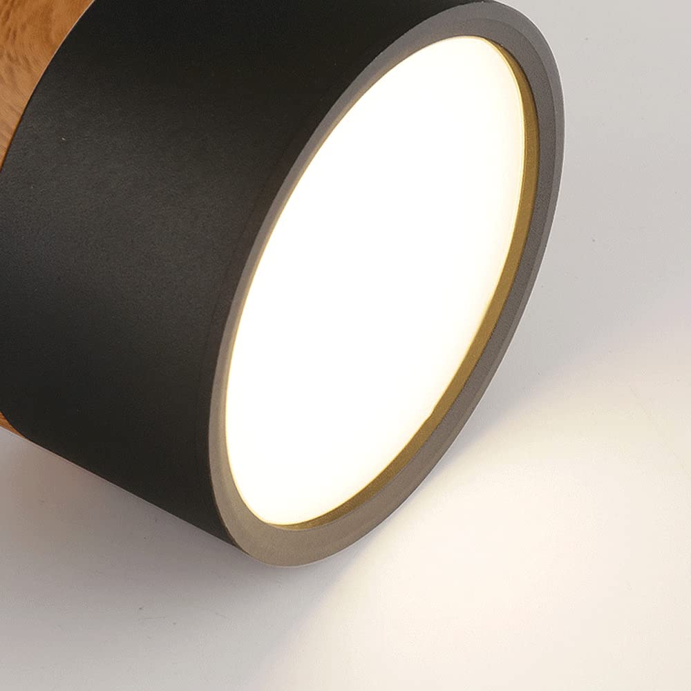 Wood-Effect LED Button Ceiling Light - view 10