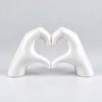 Wooden Decorative Figure Handcrafted Figurine Heart Shape