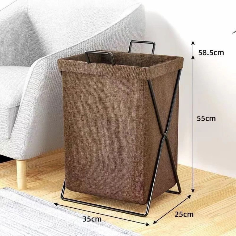 Folding X-Frame Fabric Laundry Basket – image 8