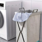 Folding X-Frame Fabric Laundry Basket – image 3