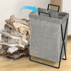 Folding X-Frame Fabric Laundry Basket – image 4