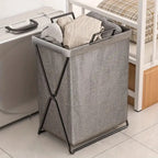 Folding X-Frame Fabric Laundry Basket – image 5