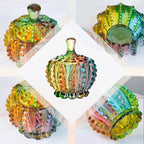 Iridescent Glass Lidded Sweet Jar, 180 mL