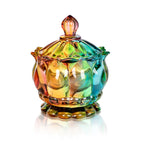 Iridescent Glass Lidded Sweet Jar, 180 mL