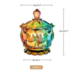 Iridescent Glass Lidded Sweet Jar, 180 mL