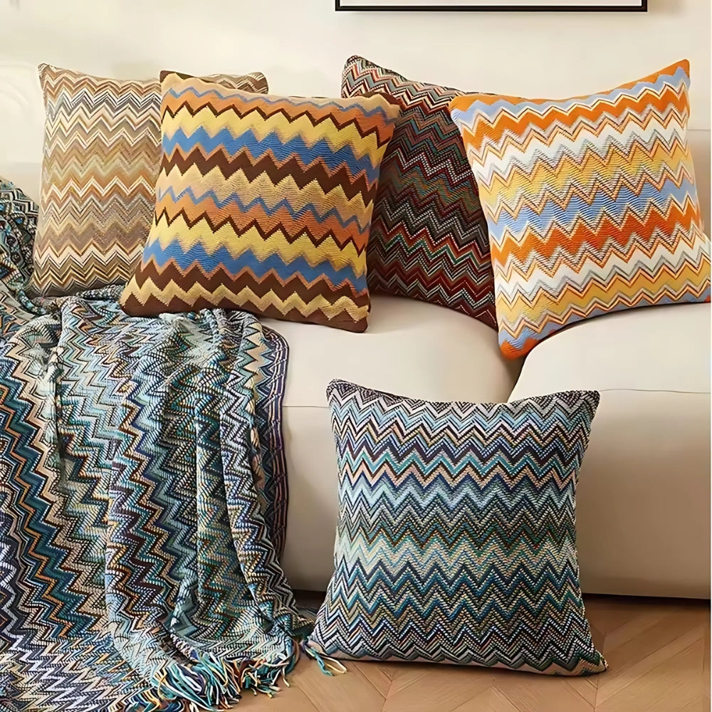 Zigzag Knit Cushion Cover – image 5