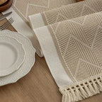 Woven Zigzag Tassel Table Runner – image 5
