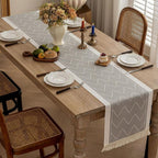 Woven Zigzag Tassel Table Runner – image 9