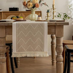 Woven Zigzag Tassel Table Runner – image 2