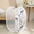 Animal Print Pop-Up Mesh Laundry Basket – image 3
