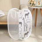 Animal Print Pop-Up Mesh Laundry Basket – image 3